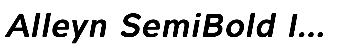 Alleyn SemiBold Italic
